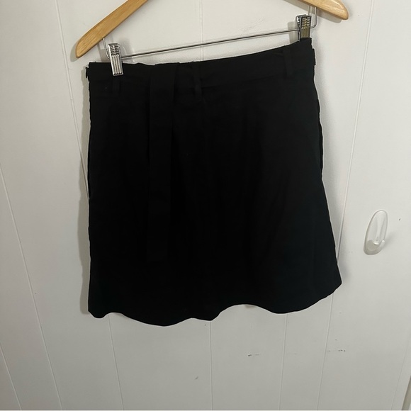 Banana Republic Black Skater Mini Skirt with Tie Front - Picture 2 of 4